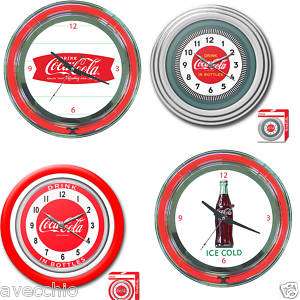 Coca Cola Officially Lic Neon wall Clocks 6 Styles  