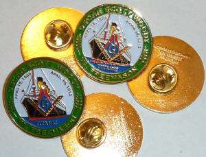 Masonic Titanic Lapel Pin Collectors Item  