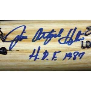  Jim Catfish Hunter Autographed Bat   with   Inscription 