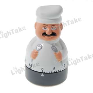 Chef Style Mechanical Kitchen Cooking Timer White (60 Minute)  