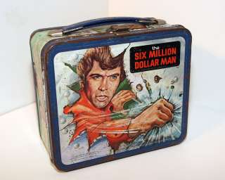 Six Million Dollar Man    Second Version   vintage metal lunchbox 