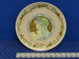 Antique 10 Hand painted Blonde Maiden Plate Signed by Artist G26 
