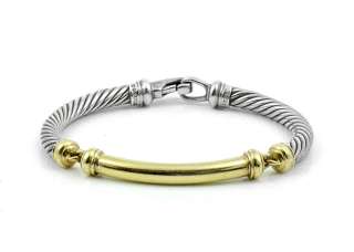 David Yurman 14k Gold Sterling Silver 925 Rope Cable Bracelet 925 