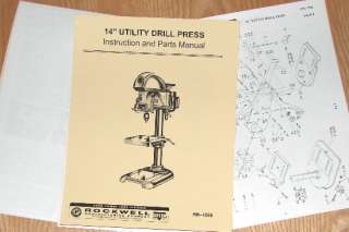 ROCKWELL 14 Utility Drill Press Oper & Part Manual  