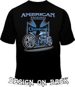 Biker American Original Chopper Back Design T Shirt  