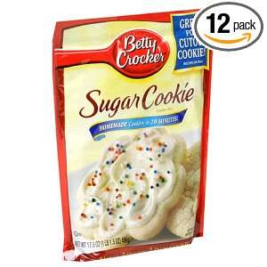 Betty Crocker Cookie Mix, Sugar, 17.5 Ounce Pouches (Pack of 12)