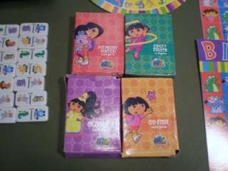DORA THE EXPLORER TOY LOT~INTERACTIVE COMPUTER DOLL~GAMES~DOMINOS 