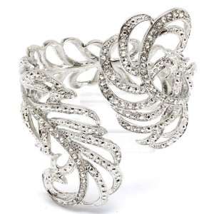    CUFF BRACELET   Paisley Design Crystal Cuff Bracelet Jewelry