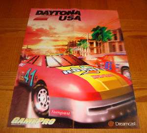 Vintage Daytona USA Collectors Poster Sega Dreamcast  