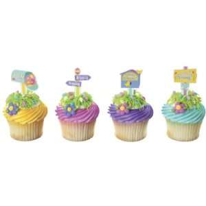 Easter Signs Cupcake Toppers   24 Picks   Eligible for  Prime 