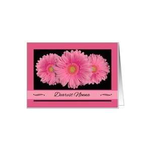  Mothers Day for Nonna, Pink Gerbera Daisies Card Health 
