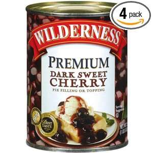 Wilderness Premium Fruit Dark Sweet Cherry Pie Filling and Topping, 21 