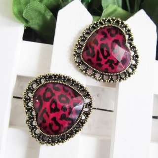   Leopard Crystal Earrings Ear Stud Pin Gift Girl Women Jewelry Cute
