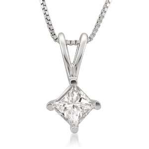   Diamond Solitaire Pendant Necklace (1/3 cttw, G H, SI1 SI2) Jewelry
