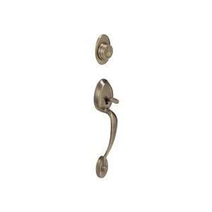   Antique Brass Plymouth Handle Set with Accent handle and Addison Rose