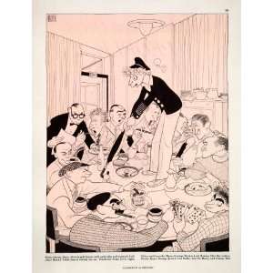  1952 Color Print Al Hirschfeld Caricatures Comedy Meeting 