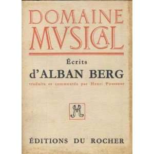  ecrits dalban berg Berg Alban Books
