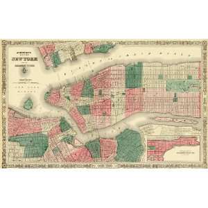   Map of New York City & Brooklyn by Alvin J. Johnson