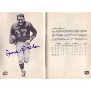 Doak Walker autographed 1955 Detroit Lions yearbook