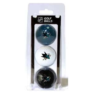  San Jose Sharks Set of 3 Multicolor Golf Balls