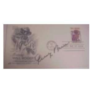 George Burns Autograph Will Rogers First Day Cover and Stamp Mint