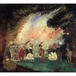 Hand Made Oil Reproduction   James Ensor   32 x 30 inches   Le Jardin 