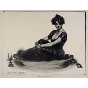  1908 Print James Montgomery Flagg Victorian Woman Plate 