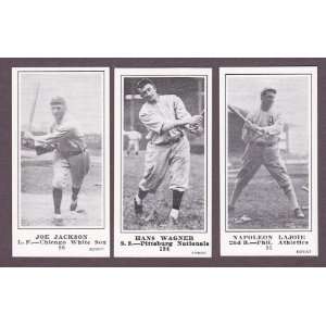 Joe Jackson Honus Wagner Nap Lajoie 1916 Sporting News Baseball 