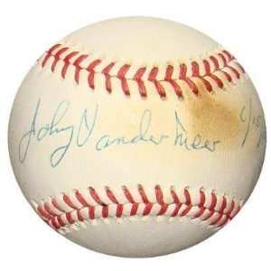  Johnny Vander Meer Autographed Ball   6 15 38 Official 