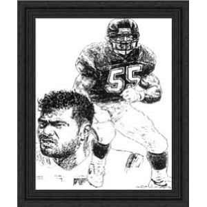  Framed Junior Seau San Diego Chargers: Sports & Outdoors