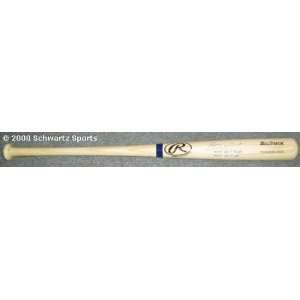  Kerry Wood Signed Name Engraved Blonde Big Stick Bat w 