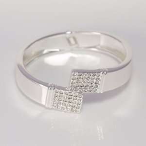  Marla Silver Crystal Bangle Jewelry