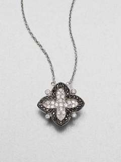 Jude Frances   Semi Precious Multi Stone Clover Pendant Necklace