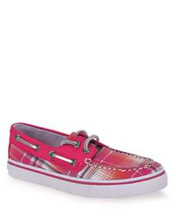 Sperry Girls Top Sider Bahama Plaid Boat Shoes   Sizes 13, 1 5 Child 