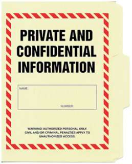 Private And Confidential Information File Folder 5 Pack  