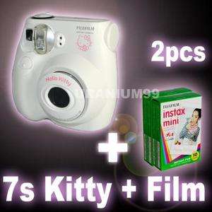   Instax Mini 7s White Hello Kitty Photo Camera + 20 White Edge Film