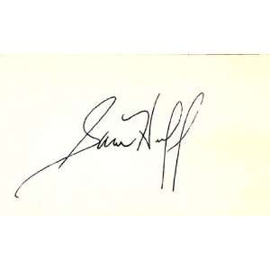 Sam Huff Autographed 3x5 