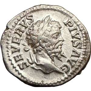 SEPTIMIUS SEVERUS 202AD Parthian VICTORY Silver Roman Coin