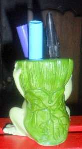 Japan Ceramic Frog Toothbrush Holder or Make it a Desk Pen/Pencil 