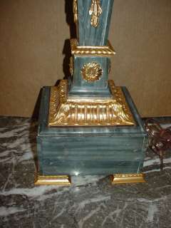 Great old bronze and marble table lamp # as/305  