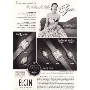   Ad 1949 Elgin Watches Mrs. William Miller Elgin Watches Books