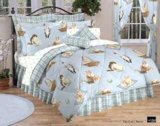 CATS MEOW 8 piece Full BED IN A BAG Comforter set with sheet set new