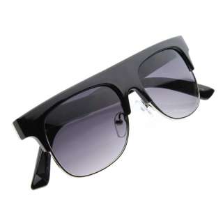   Retro Style Shades Half Metal Frame Squared Eyewear Sunglasses  