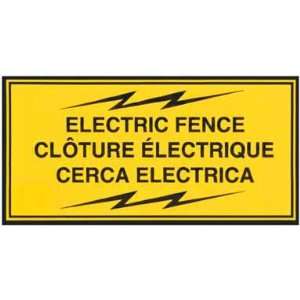 Electric Fence Warning Sign, 4 x 8