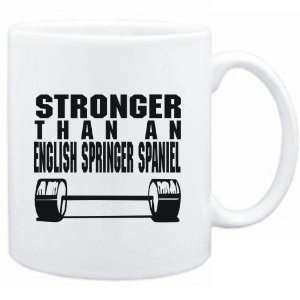 Mug White  STRONGER THAN A English Springer Spaniel  Dogs  