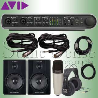 Avid M Audio Mbox 3 Mbox3Audio Interface w Monitors,Headphones 