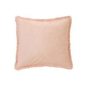  Pink Polka dot Euro Pillow case cover 2 Pcs Set: Home 