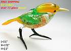 CANARY BIRD Art Hand Blown Glass Figurine LARGE SIZE