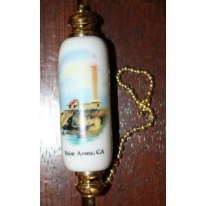  Point Arena Lighthouse Porcelain Chain/Fan Pull
