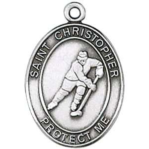  Pewter Field Hockey Medal on Leather Cord (JC 9723)
